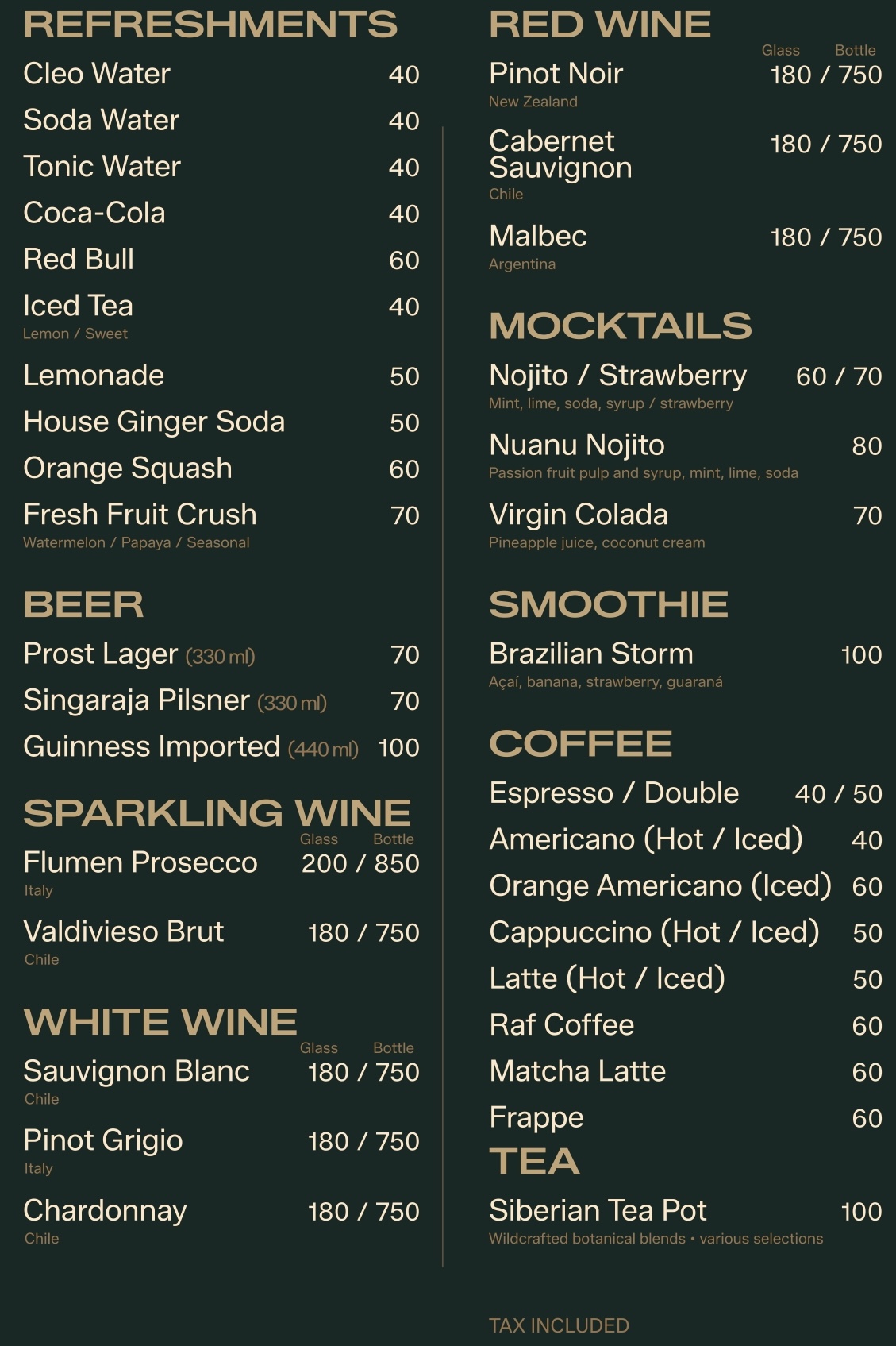 Menu Category